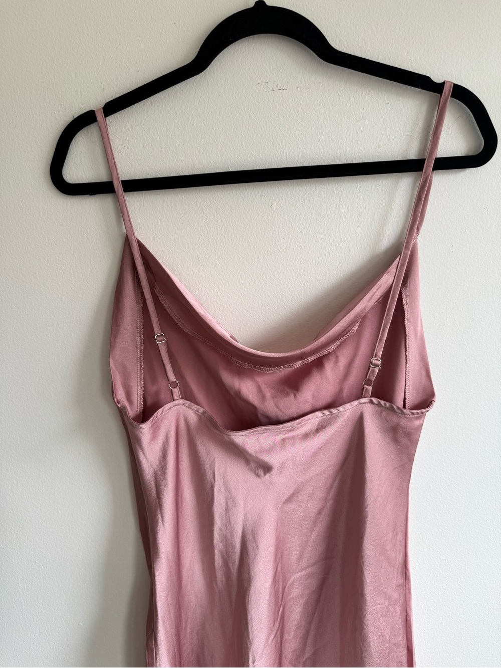 Paper Heart Pink Satin Slip Dress Cowl Neck Midi Dress Medium - Picture 6 of 11